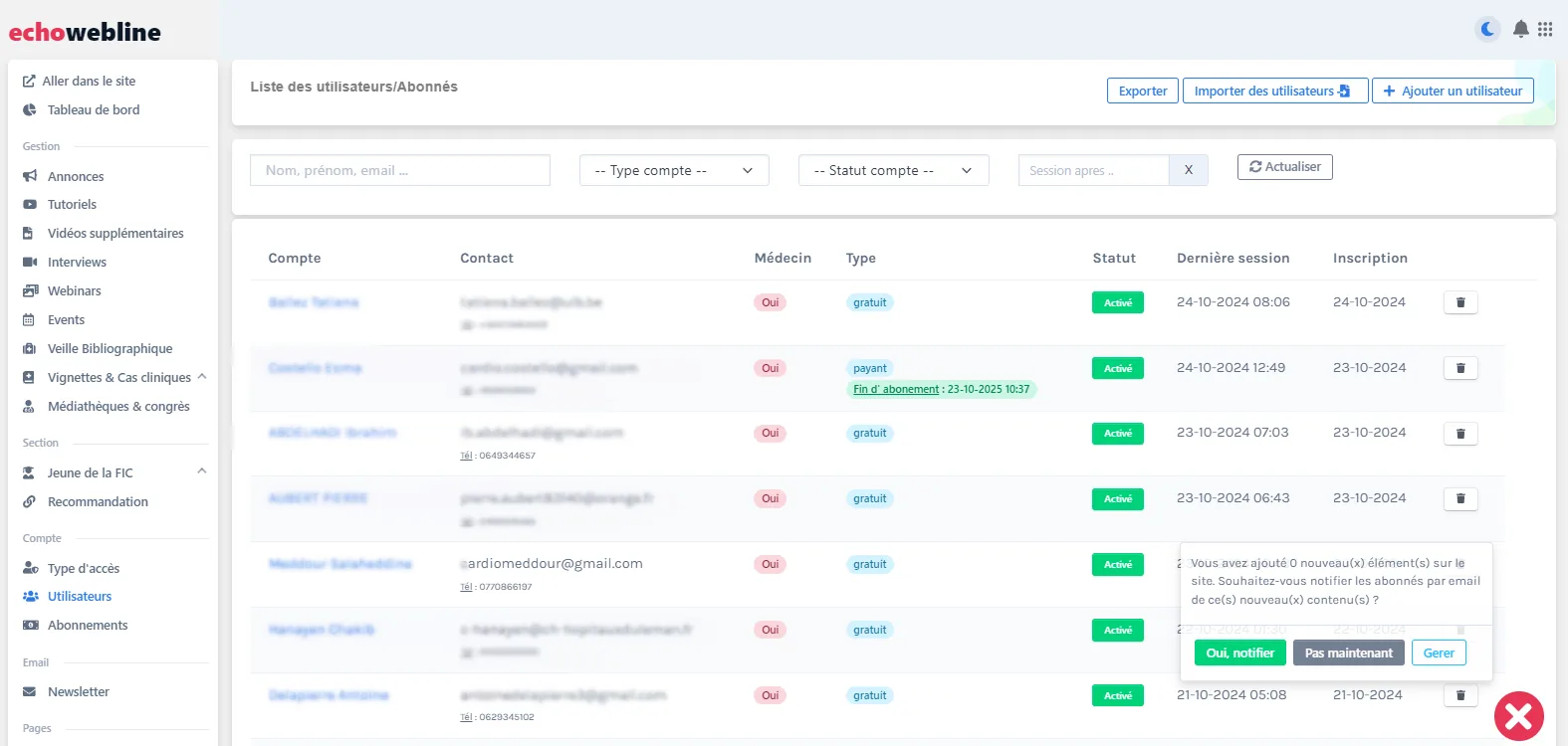 Application web